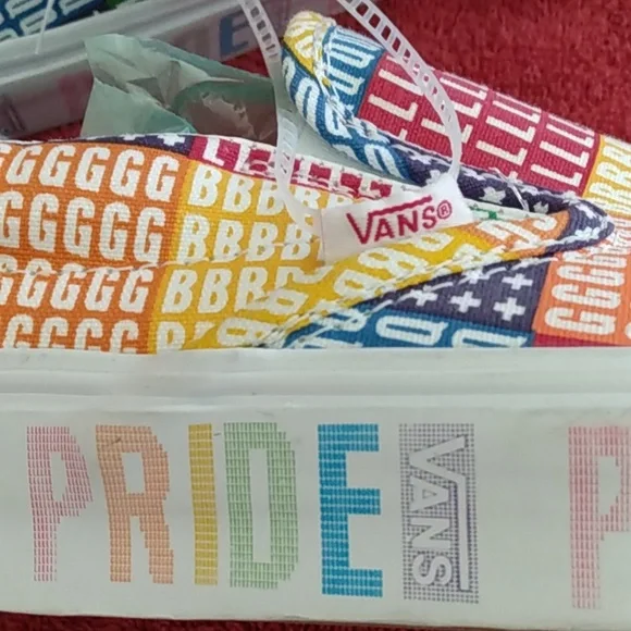 Men's VANS PRIDE SLIP ONS NWOT - Picture 5 of 9